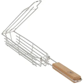 Esschert Design Gemüsekorb 49 cm Edelstahl, Holz silber