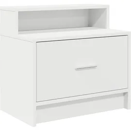 vidaXL Nachtschrank mit Schublade 51 x 31 x 47 cm Weiß