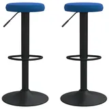vidaXL Barhocker 2 Stk. drehbar Stahl 2er Set Blau