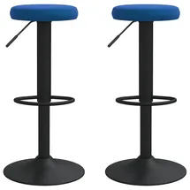 vidaXL Barhocker 2 Stk. drehbar Stahl 2er Set Blau