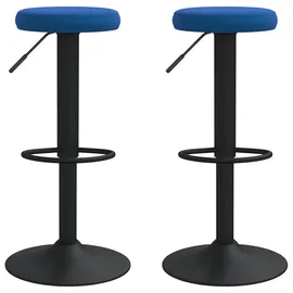 vidaXL Barhocker 2 Stk. drehbar Stahl 2er Set Blau