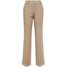 Selected Stoffhose mit Haken- und Reißverschluss Modell 'RITA', Camel Melange, 40