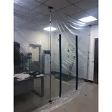 DEMA Staubschutzwand Folienwand, Schmutzschleuse 4x10 m mit Reißverschluss,
