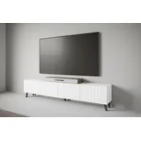 INOSIGN Lowboard »LOWBOARD PHUKET«, TV-Board mit Strukturfront, grifflose TV-Board Breite 190 cm, weiß