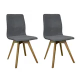 OTTO home Esszimmerstuhl Rania (Set, 2 St), Massivholzgestell, mit Keder schwarz