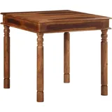 Esstisch 80x80x77 cm Massivholz Akazie - Braun/Bunt
