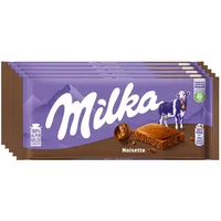 Milka Noisette - Schokolade - 5 Tafeln je 90 Gramm
