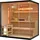 Artsauna Saunakabine Vantaa 175 mit Salzstein - Indoor Sauna für 4 Personen