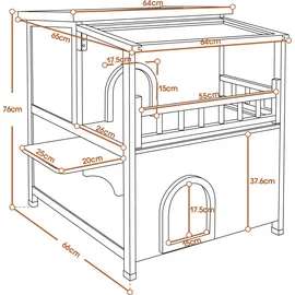 MCombo Katzenhaus 66 x 76 x 64 cm grau