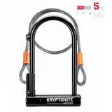 Kryptonite Keeper Standard + Kflex Fahrradschloss (Größe 120CM, schwarz)