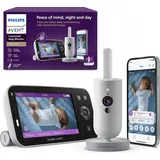 Philips AVENT Premium Connected Baby Monitor SCD973/26 Verbunden, 1280 x 720 Pixel, 400 m, WLAN, Kamera, Weiß, 12,7 cm (5") - Weiß