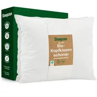 SLEEPZEN Kopfkissenschutz 50x80cm Biologischer Baumwolle Molton, Nicht wasserdicht, 2er-Set kopfkissenschoner, Atmungsaktive und Saugfähige, Kopfkissenüberzug, kopfkissenschutz