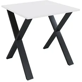 VCM Schreibtisch Lona X 80 x 80 cm weiß/schwarz