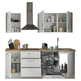 BASIC by Balculina Küchenzeile Turin 220 cm weiß