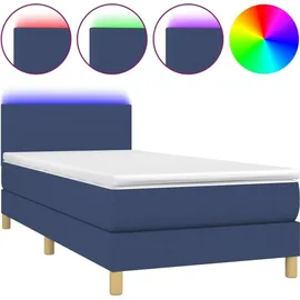 vidaXL Boxspringbett 100 x 200 cm Blau