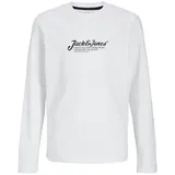 Jack & Jones Junior Langarmshirt JJBEAU TEE LS CREW NECK JNR weiß 176