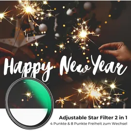 luxuskollektion 49mm Nano K-Serie Variabler Sternfilter 4 Punkte 8 Punkte