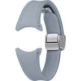 Samsung D-Buckle Hybrid Eco-Leather Band (Slim, S/M) für die Galaxy Watch6, Uhrenarmband, Original Armband, D-Buckle, Lederimitat, Fluorkautschuk, anpassbare Faltschließe, elegant, Blue