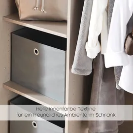 Rauch Schlafzimmer-Set "Monza", weiß (alpinweiß, graumetallic), Bett 160x200cm + ohne Matratze, B/H: 160cm x 200cm, Bett 160x200cm, Schlafzimmermöbel-Sets, mit Drehtürenschrank Breite 226 cm, Bettanlage in 2 Breiten