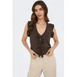 Only ONLNELLY SL V-Neck String Cardigan Braun S