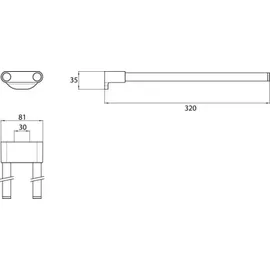 EMCO Flow Handtuchhalter zweiarmig Chrom 275000133