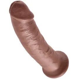 KING COCK Dildo 23 cm mit Saugnapf - Braun