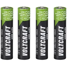 VOLTCRAFT VC-AAA400USB USB-C® Akku Li-Ion 400 mAh 1.5 V 4 St.