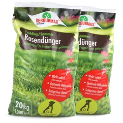 2x 20 kg VERDURMAX® Rasendünger Frühling / Sommer