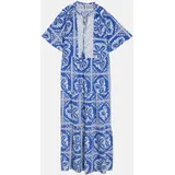 Tom Tailor Maxikleid Blau/Weiß 36