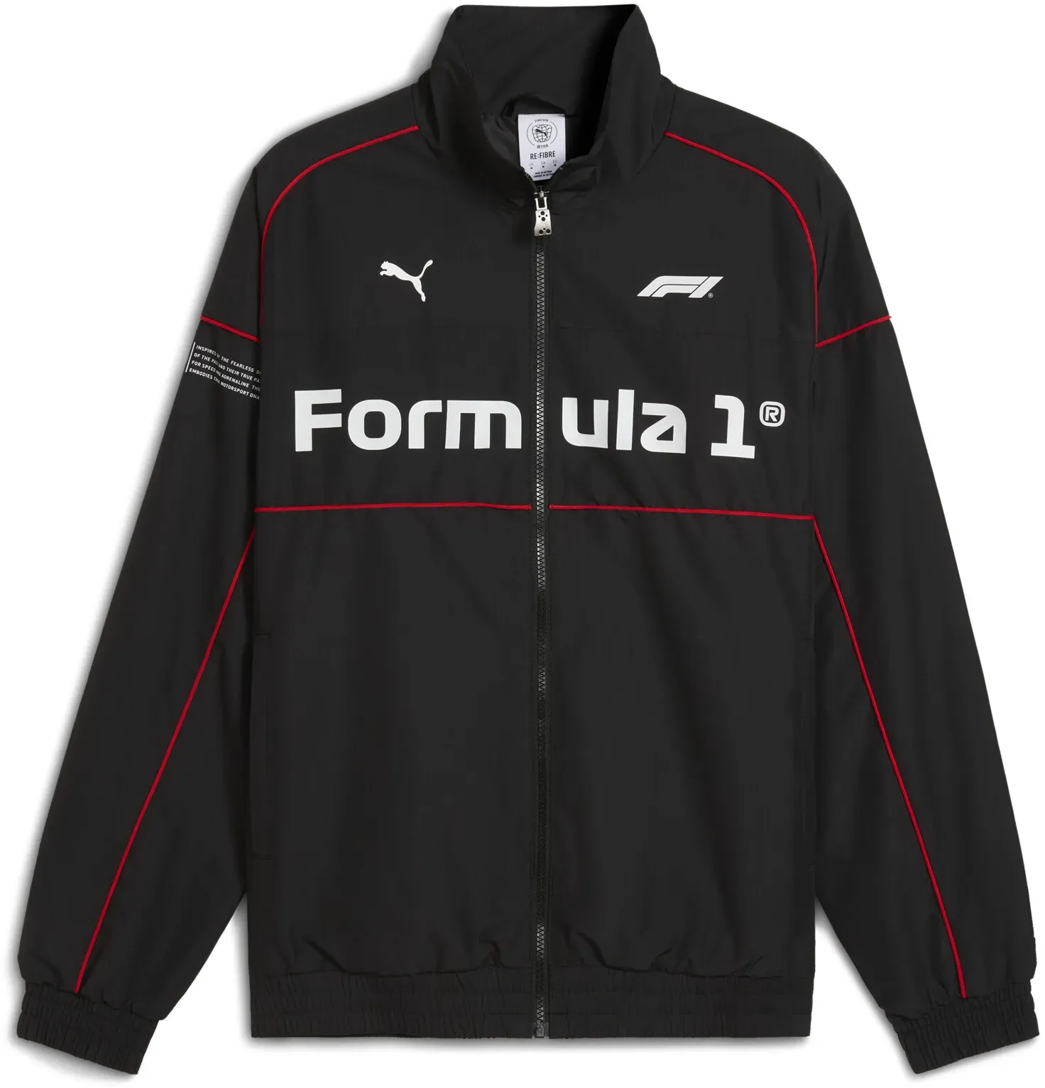 Trainingsjacke PUMA "F1 SDS2.0 Gewebte Jacke Herren", Herren, Gr. XXL, schwarz, Obermaterial: 100% Polyester; Futter: 100% Polyester; Taschenfutter: 100% Polyester; Besatz: 36% Polyester, 58% Nylon, 6% Elasthan; Seitentasche – Oben: 100% Polyester; Seitentasche – Unten: 100% Polyester, Jacken Trainingsjacke