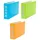 Livepac Office 3x Bankordner / 140x250mm / für Kontoauszüge / je 1x hellgrün, hellblau, orange