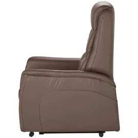 Hukla Fernsehsessel Dean Leder 70 x 107 x 88 cm Braun elektrisch