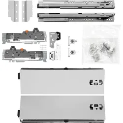 BLUM Schubladenschienen TANDEM Zargenhöhe 115mm 65kg, NL600mm, grau, bis KB600mm