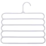 Hosenbügel aus Kunststoff, multifunktional, platzsparend, mehrlagig, für Hosen, Schals, Schrank-Organizer, Aufbewahrungsregal (weiß)