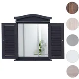 Mendler Wandspiegel Spiegelfenster 53 x 42 cm Silber
