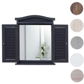 Mendler Wandspiegel Spiegelfenster 53 x 42 cm Silber
