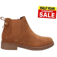 Hush Puppies Maddy Damen (Weite Passform) Stiefel Wildleder Freizeit Hellbraun