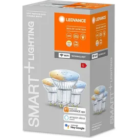 LEDVANCE SMART+ WiFi Technologie, Sockel GU10 Lichtfarbe änderbar (2700-6500K), Dimmbar, ersetzt Reflektorlampen mit 40 W,