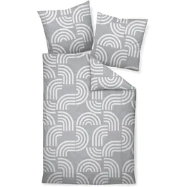 JANINE Bettwäsche DAVOS Biber ( 155x200 cm, mit 1 Kissen) - 135x200 cm, mit 1 Kissen