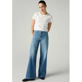 Levi's Weite Jeans "Jeans 318 SHAPING", Damen, Gr. 30, Länge 34, cool satisfaction, Denim/Jeans, Obermaterial: 74% Baumwolle, 24% Polyester, 2% Elasthan, weit knöchellang, Jeans, im Five-Pocket Style, Topseller