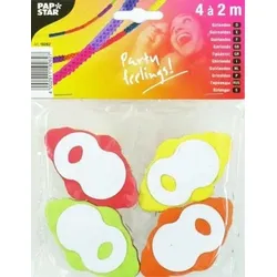 Papstar 10 X 4 Girlanden "Mini", Papier 2 m "Boa"