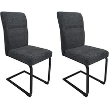 Hti-Living Esszimmerstuhl Liron Polyester Anthrazit 2er-Set