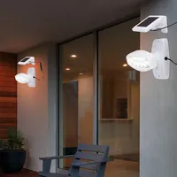 Außenleuchte Solarlampe Wandlampe Garten Bewegungsmelder LED verstellbar 2er Set