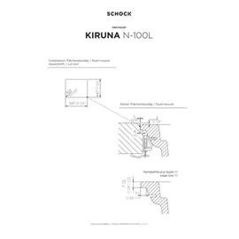 Schock Kiruna N-100L Unterbau mittig twilight inkl. Schneidebrett (KIRN100LUTWI)