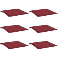 VidaXL Gartenstuhl-Kissen 6 Stk. Weinrot 50x50x3 cm Oxford-Gewebe