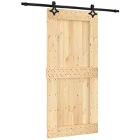 vidaXL Schiebetür rechts 95 x 210 cm Braun/Schwarz