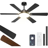 Deckenventilator Mit Beleuchtung 132Cm 6 Blätter Deckenventilator Mit Fernbedien