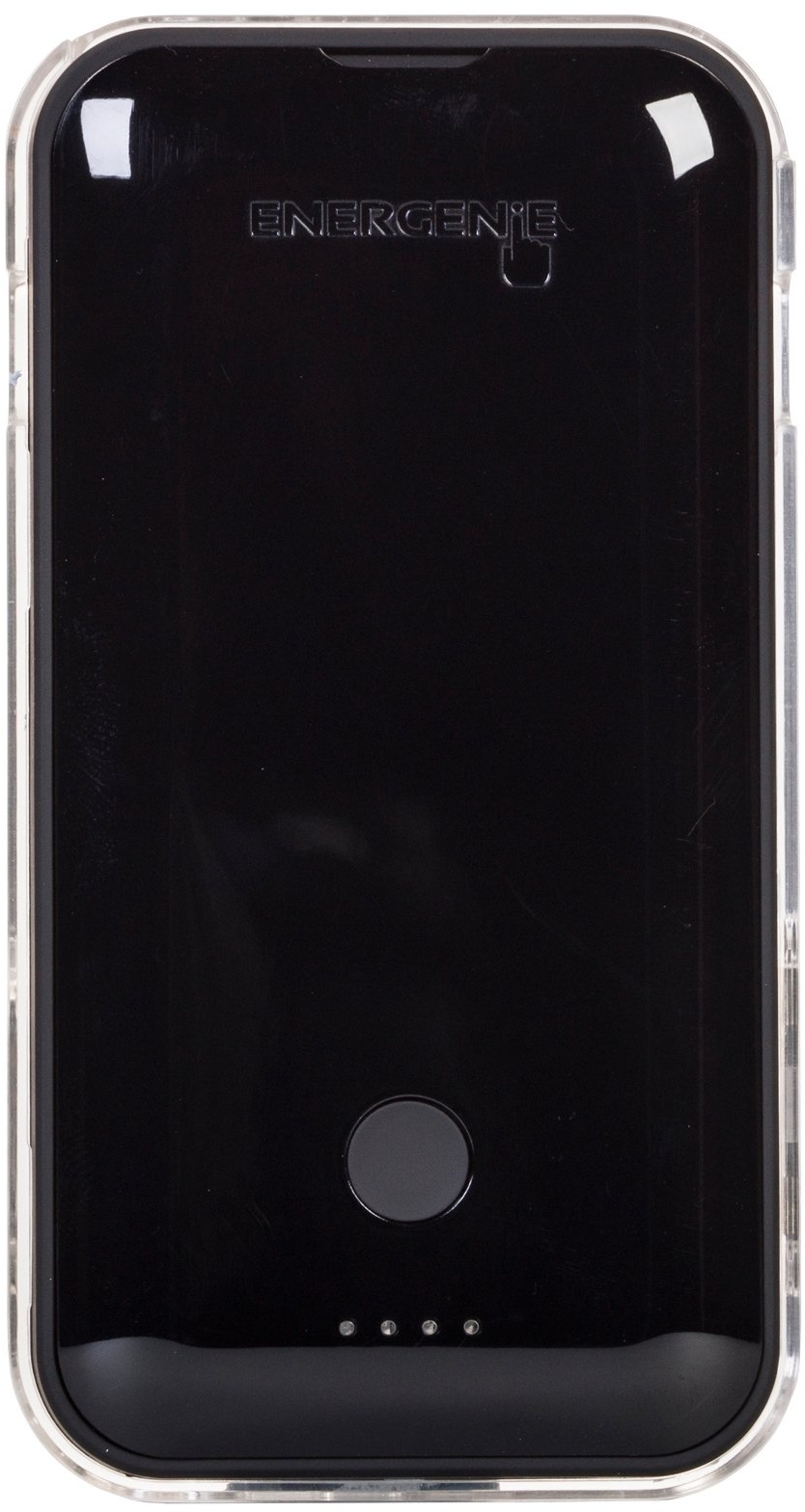 Energenie ChargeGenie 2800mAh MFI Lightning Gel Pad Tragbares Drahtloses Ladegerät Externer Akku Powerbank Kompatibel mit Apple iPhone 5/5C/5S/SE/6/6 Plus/6s/6s Plus, iPad Mini/Pro, und iPod Touch 5. Generation und später - Schwarz