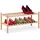 Relaxdays Schuhregal 68,5 x 32 x 28 cm mit 2 Ablagen natur