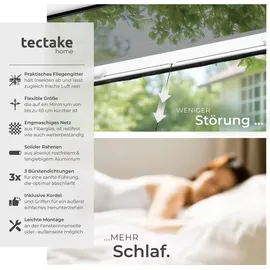 Tectake Insektenschutzrollo 110 x 160 cm Weiß